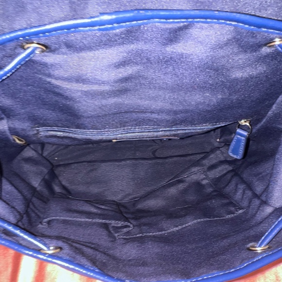 Coach Multicolor Kyra Soho Scarf Print Backpack Travel Blue Purple Grey White - Picture 5 of 6